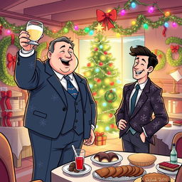 A whimsical and humorous Christmas-themed illustration for 'Christmas Edition Ten and Counting'