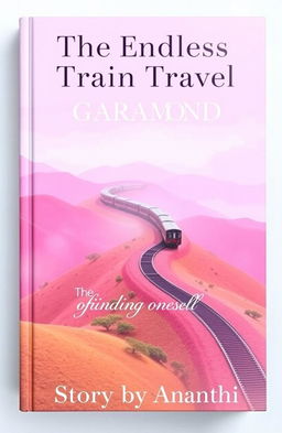 A beautiful book cover featuring an endless train winding through a dreamy landscape
