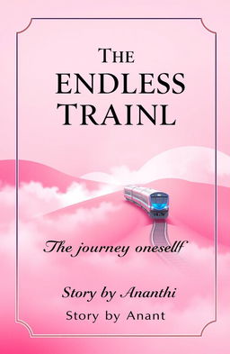 A beautiful book cover featuring an endless train winding through a dreamy landscape