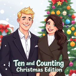 A heartwarming holiday-themed illustration for 'Christmas Edition Ten and Counting'