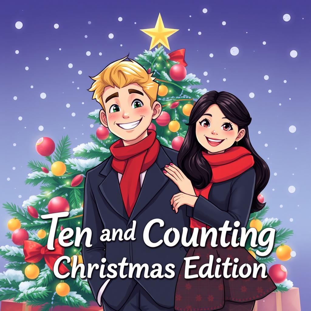 A heartwarming holiday-themed illustration for 'Christmas Edition Ten and Counting'