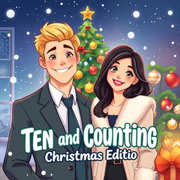 A heartwarming holiday-themed illustration for 'Christmas Edition Ten and Counting'