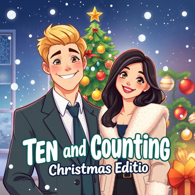 A heartwarming holiday-themed illustration for 'Christmas Edition Ten and Counting'