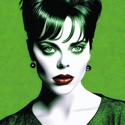 This high-quality digital art image features a woman bearing a strong resemblance to actress Fairuza Balk