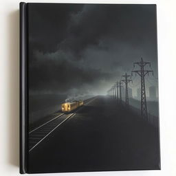 A black book cover (6 x 9 inches) featuring a haunting and atmospheric scene