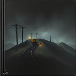 A black book cover (6 x 9 inches) featuring a haunting and atmospheric scene