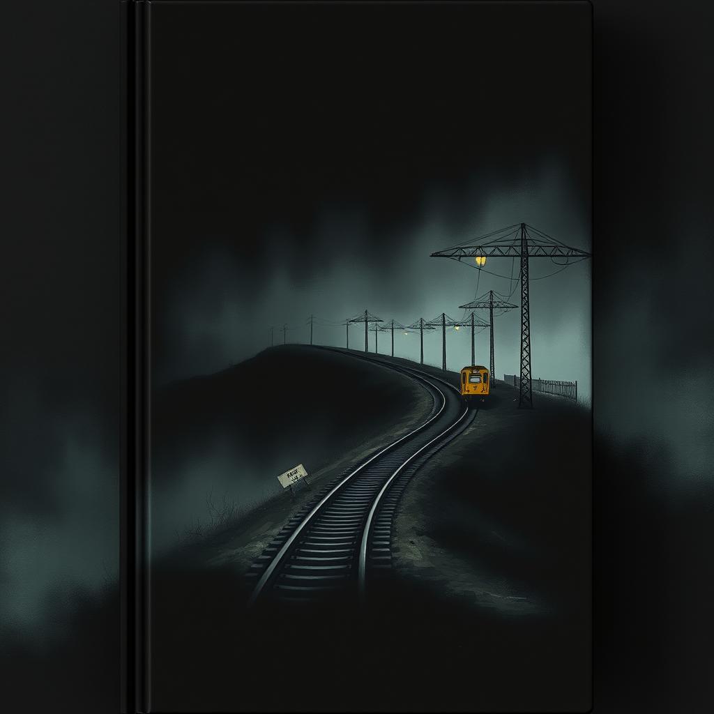 A black book cover (6 x 9 inches) featuring a haunting and atmospheric scene