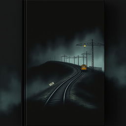 A black book cover (6 x 9 inches) featuring a haunting and atmospheric scene