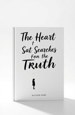 A minimalist book cover design featuring the title 'The Heart That Searches for the Truth' prominently taking up most of the space