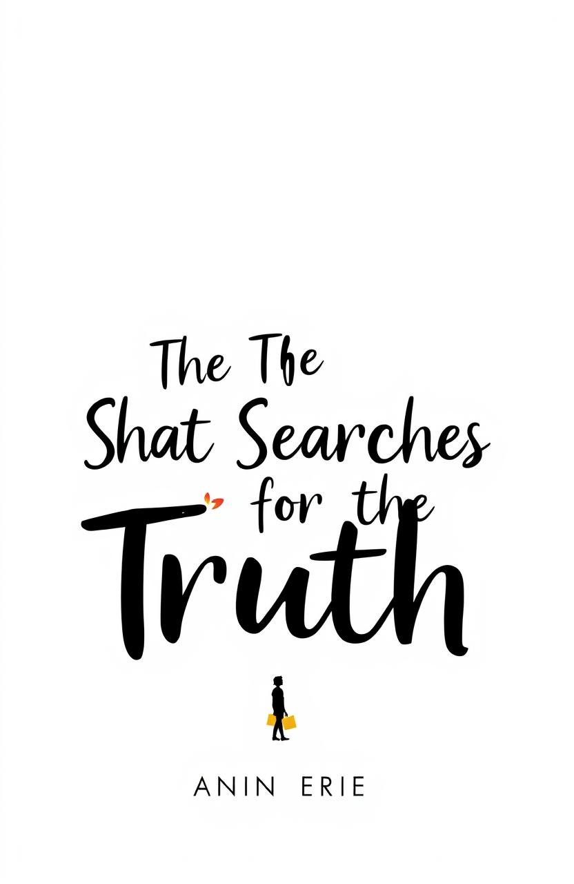 A minimalist book cover design featuring the title 'The Heart That Searches for the Truth' prominently taking up most of the space