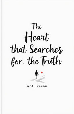 A minimalist book cover design featuring the title 'The Heart That Searches for the Truth' prominently taking up most of the space