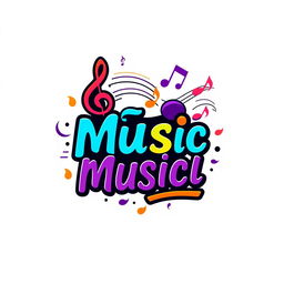 A modern and vibrant logo design for a musical project or brand