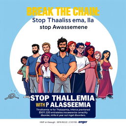 Create a powerful and impactful poster that raises awareness about Thalassemia