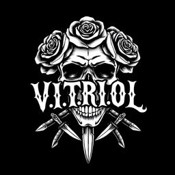 An old school black tattoo design featuring the acronym V
