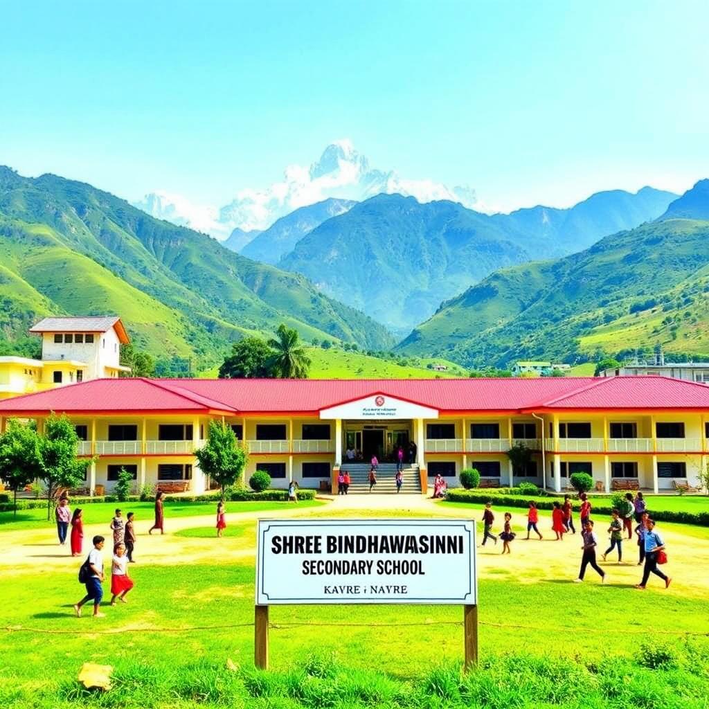 A serene view of Shree Bindhawasini Secondary School, located in Mandandeupur, Kavre
