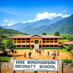 A serene view of Shree Bindhawasini Secondary School, located in Mandandeupur, Kavre