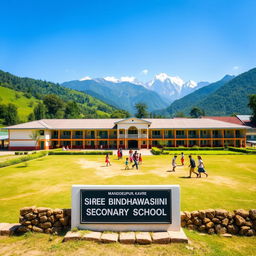 A serene view of Shree Bindhawasini Secondary School, located in Mandandeupur, Kavre