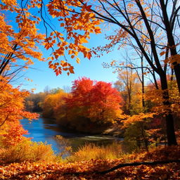 A serene landscape depicting the beauty of change in nature