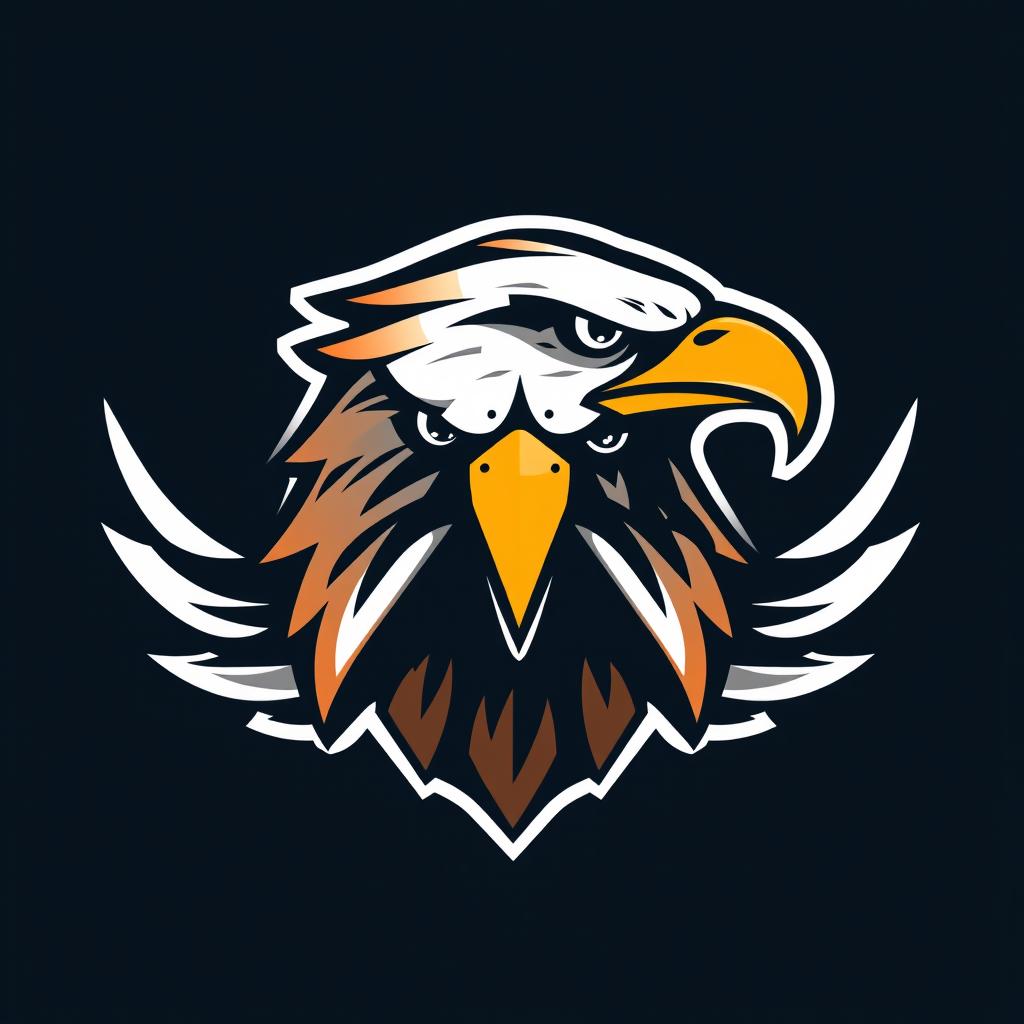 A creative logo design featuring an eagle