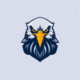 A unique logo design featuring an eagle whose eyes are creatively designed as the letter 'E'