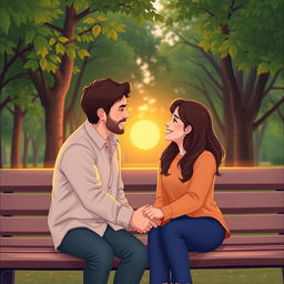 A heartwarming scene depicting two people expressing their love for each other
