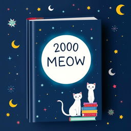 A book cover design featuring a deep dark blue background, showcasing a large, luminous white circle in the center resembling a full moon