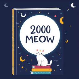 A book cover design featuring a deep dark blue background, showcasing a large, luminous white circle in the center resembling a full moon
