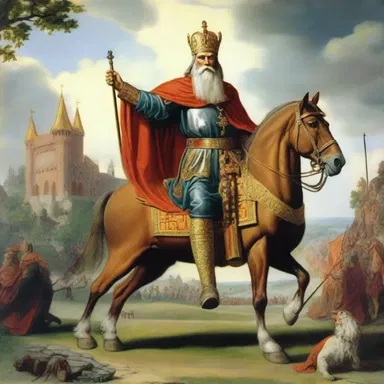 In Frankish mythology, Charlemagne was a legendary figure known for his great conquests.