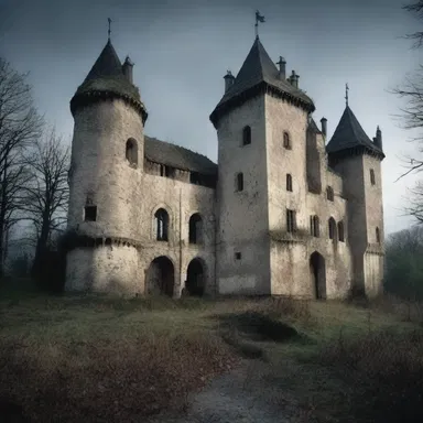 The horror movie depicted a chilling scene of a haunted castle that was once occupied by a Frankish king.