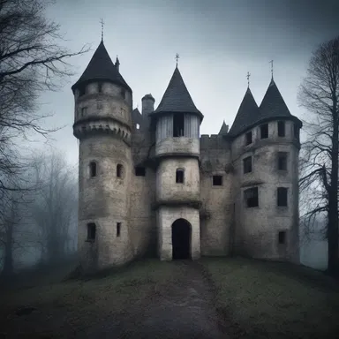 The horror movie depicted a chilling scene of a haunted castle that was once occupied by a Frankish king.