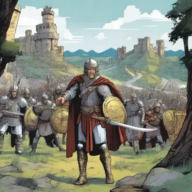 The comic book series explores the adventures of a group of Frankish warriors in their quest to protect their kingdom.