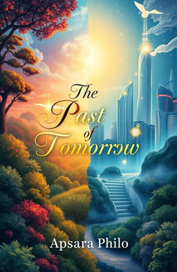 A beautifully designed book cover for the poetry collection titled 'The Past of Tomorrow' by Apsara Philo