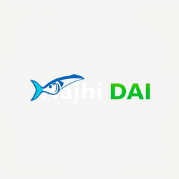 A modern and stylish logo design for a fish retail business named "Majhi DAI"