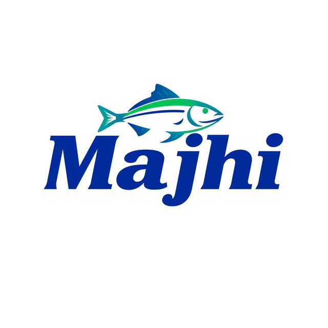 A modern and stylish logo design for a fish retail business named "Majhi DAI"