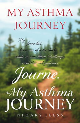 A stunning book cover design for "My Asthma Journey: A Memoir of Breathing Through Challenges