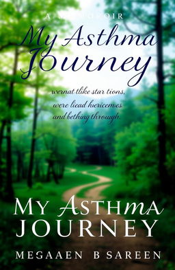 A stunning book cover design for "My Asthma Journey: A Memoir of Breathing Through Challenges