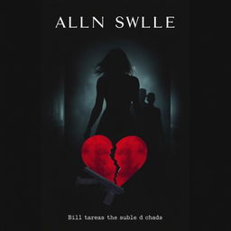 A dark, moody book cover featuring the silhouette of a woman in a powerful yet vulnerable pose, standing amidst deep shadows