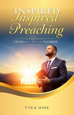 A beautifully designed book cover for 'Inspired Preaching: A Collection of Biblical Outlines by Ptr