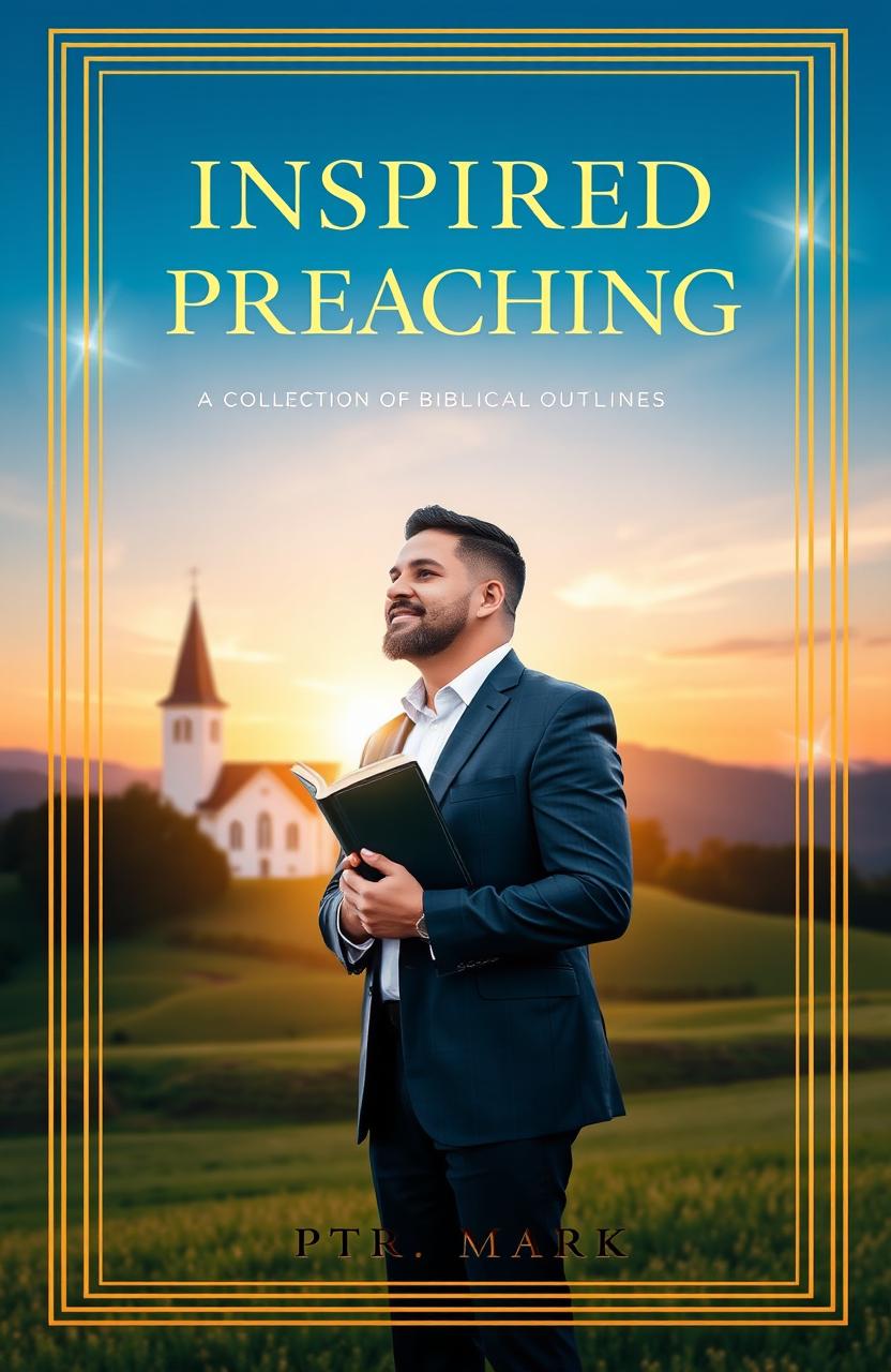 A beautifully designed book cover for 'Inspired Preaching: A Collection of Biblical Outlines by Ptr