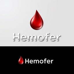 A sleek and modern logo design for a brand named 'Hemofer'