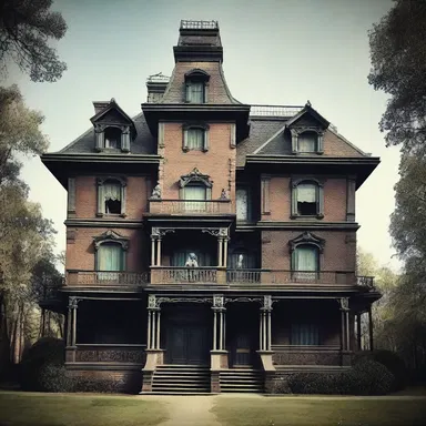 The old haunted mansion was so Frenchified that it became a horrifying place to visit.