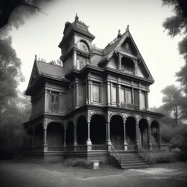 The old haunted mansion was so Frenchified that it became a horrifying place to visit.