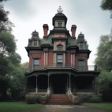 The old haunted mansion was so Frenchified that it became a horrifying place to visit.