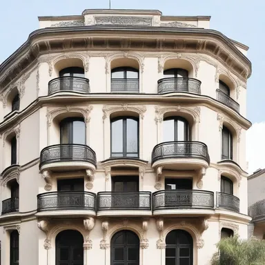The architect decided to frenchify the exterior of the building by adding ornate balconies and Juliette windows.