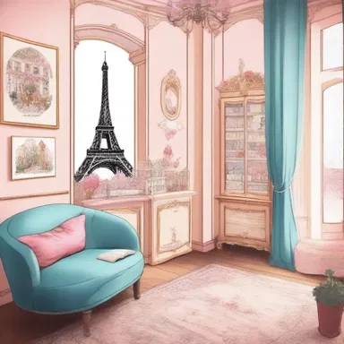 The main character of the anime series had a dream to frenchify their small apartment by decorating it with Parisian-themed artwork.