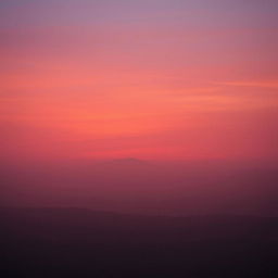 A hazy, ethereal landscape with a dimly lit, expansive scene at dusk