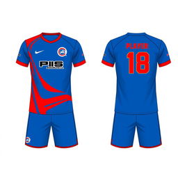 A cool and modern sports uniform design featuring both front and back views