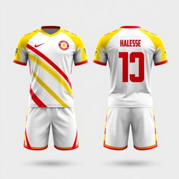 A cool and eye-catching sports uniform design featuring both front and back views