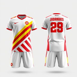 A cool and eye-catching sports uniform design featuring both front and back views