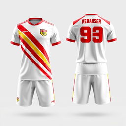 A cool and eye-catching sports uniform design featuring both front and back views